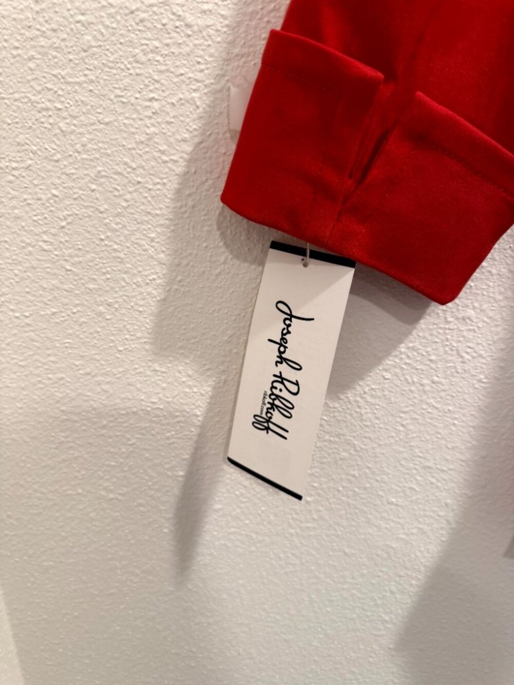 Joseph Ribkoff Red Ruched Zip Front Top - Picture 5 of 5